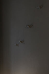 Kleiner Schwarm Beton - Hellgrau (4 Vögel)